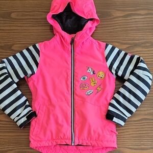 686 GirlsThermal Jacket in Neon Pink and Black | Size: XS